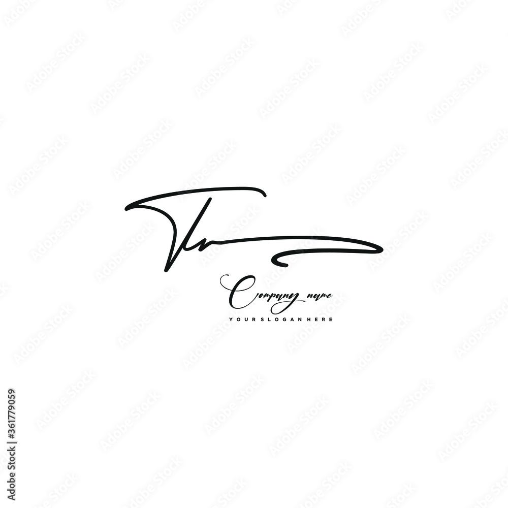TR initials signature logo. Handwriting logo vector templates. Hand drawn Calligraphy lettering Vector illustration.
