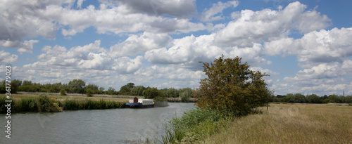 Views along The Thames Path in West Oxfordshire in the UK