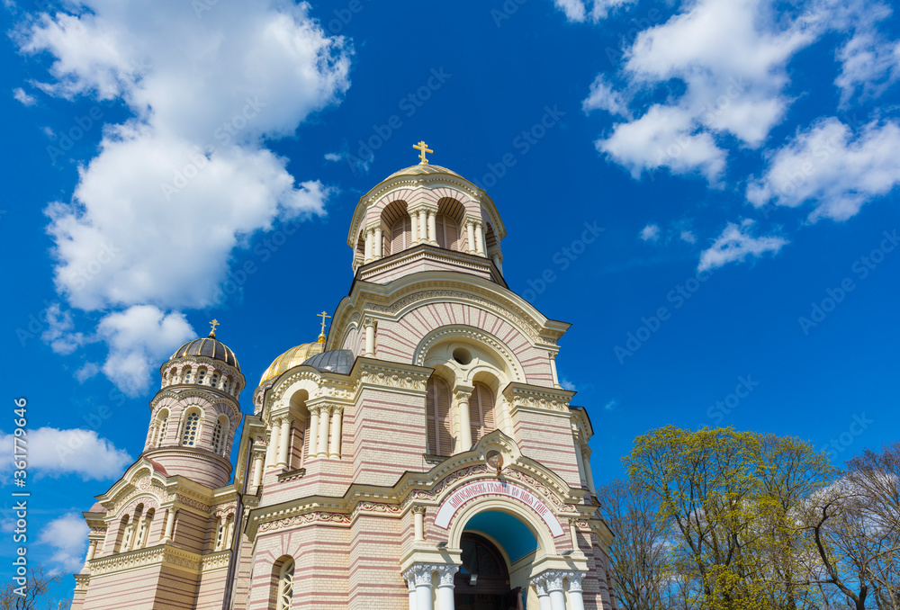 The orthodox cathedral in Riga, Latvia