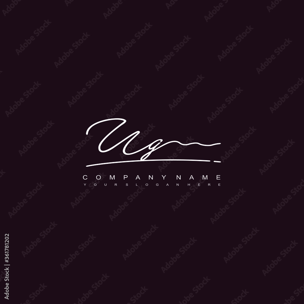 UG initials signature logo. Handwriting logo vector templates. Hand drawn Calligraphy lettering Vector illustration.
UG initials signature logo. Handwriting logo vector templates. Hand drawn Calligraphy lettering Vector illustration.