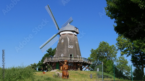 Windmühle in Röbel/Müritz in der mecklenburgischen Seenplatte