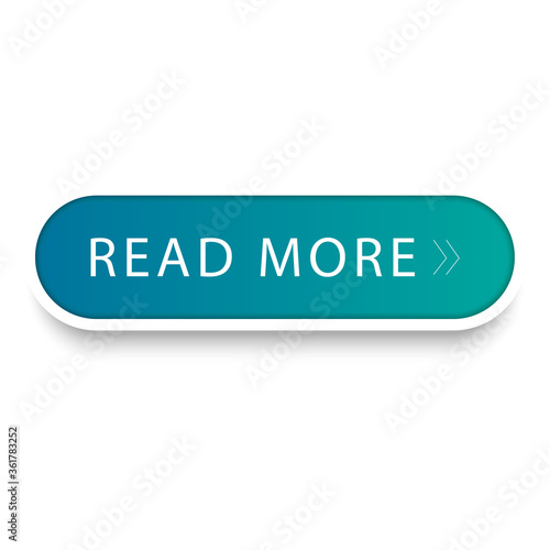 Read more button vector isolated on white background. Trendy read more icon for web site, icon template and ui. Useful for label, clipart, banner and app template. Continue reading button vector