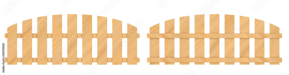 Wooden fence isolated on white background with parallel plank old. Object with clipping path Wooden fence isolated on white background with parallel plank old. Object with clipping path
