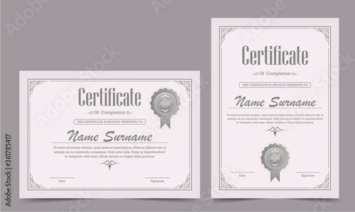 Certificate diploma currency border