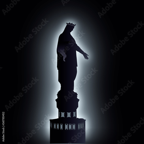 Lyon Basilique Notre Dame de Fourvière Statue Illustration