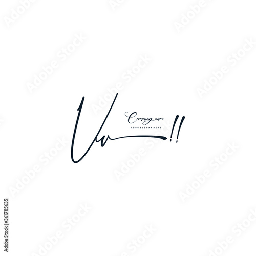 VV initials signature logo. Handwriting logo vector templates. Hand drawn Calligraphy lettering Vector illustration. 