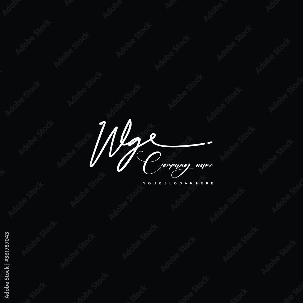 WG initials signature logo. Handwriting logo vector templates. Hand drawn Calligraphy lettering Vector illustration.
WG initials signature logo. Handwriting logo vector templates. Hand drawn Calligraphy lettering Vector illustration.