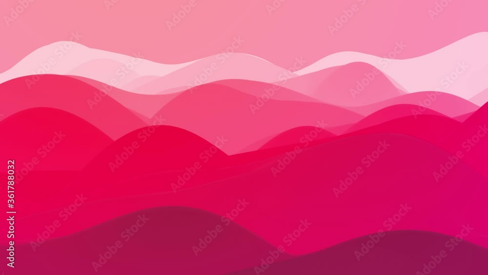 4k abstract looped fantastic background with waves. Liquid red gradient of paint with internal glow forms hills or peaks that change smoothly in the cycle. Beautiful color transitions. 4k abstract looped fantastic background with waves. Liquid red gradient of paint with internal glow forms hills or peaks that change smoothly in the cycle. Beautiful color transitions.