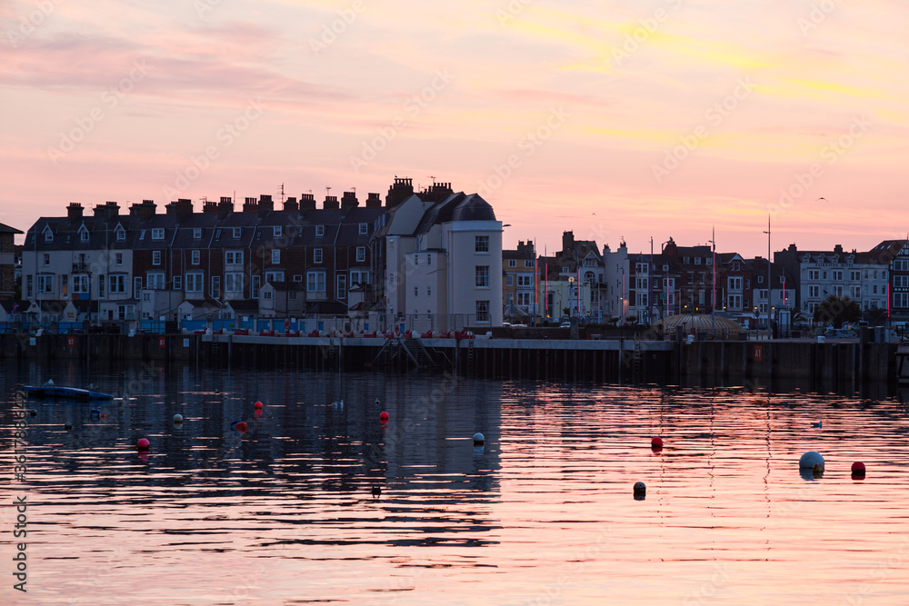 Naklejka premium Weymouth Harbour at Sunset