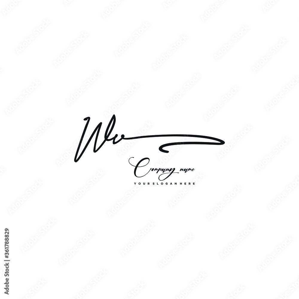 WV initials signature logo. Handwriting logo vector templates. Hand drawn Calligraphy lettering Vector illustration.
WV initials signature logo. Handwriting logo vector templates. Hand drawn Calligraphy lettering Vector illustration.