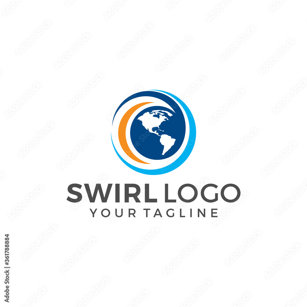Fototapeta premium Abstract Circle Swirl Logo Template Illustration Design