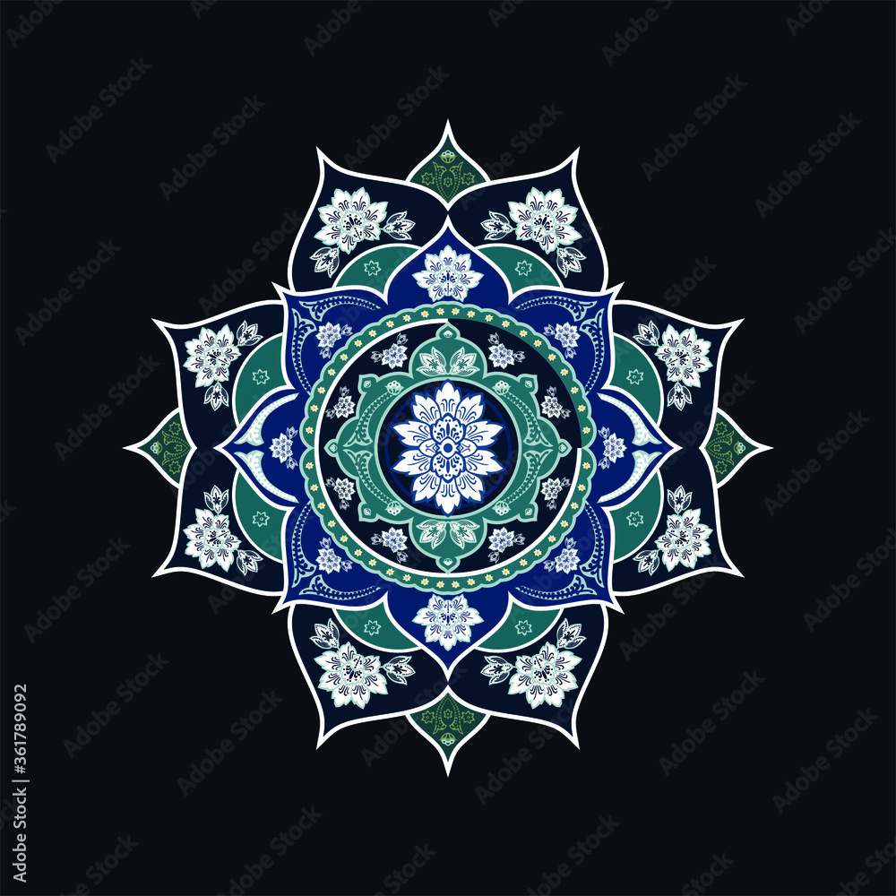 Background template with mandala pattern design