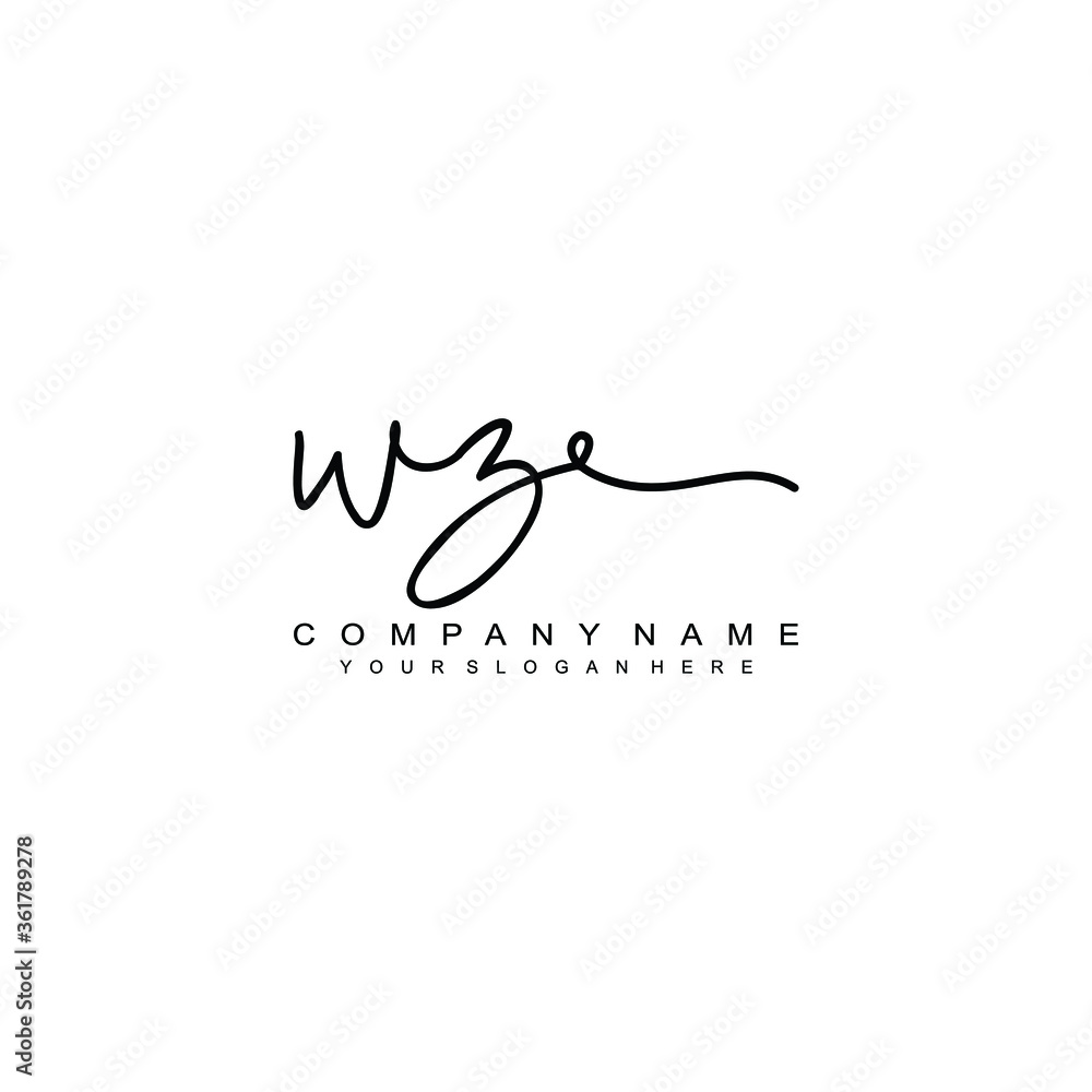 WZ initials signature logo. Handwriting logo vector templates. Hand drawn Calligraphy lettering Vector illustration.
WZ initials signature logo. Handwriting logo vector templates. Hand drawn Calligraphy lettering Vector illustration.