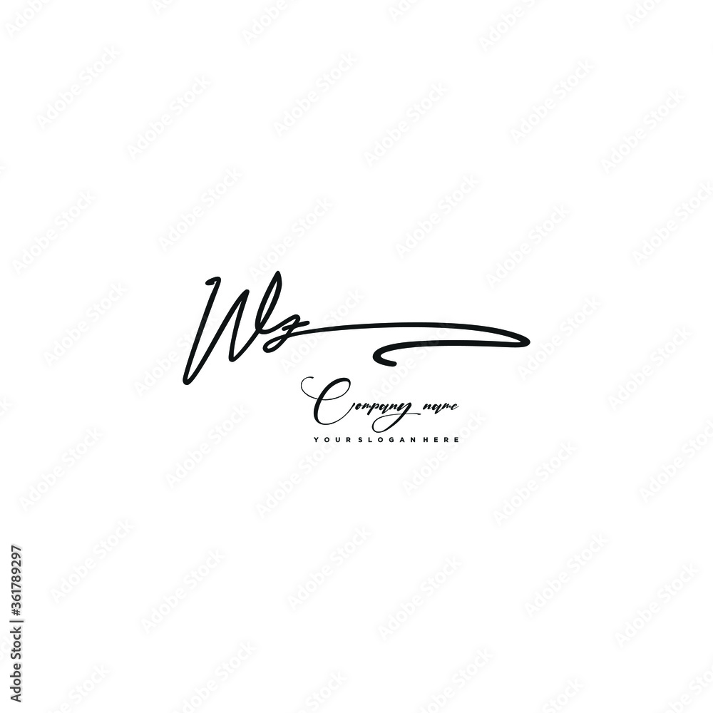 WZ initials signature logo. Handwriting logo vector templates. Hand drawn Calligraphy lettering Vector illustration.
WZ initials signature logo. Handwriting logo vector templates. Hand drawn Calligraphy lettering Vector illustration.