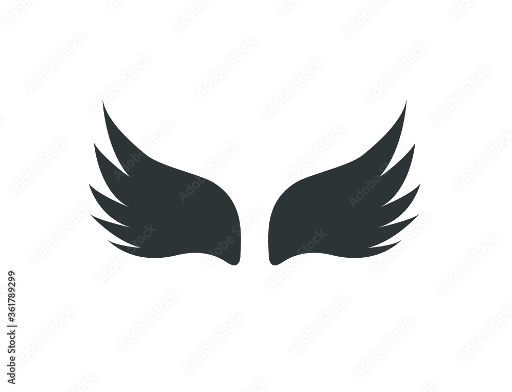 Wings icon. Vector wings vector design. 