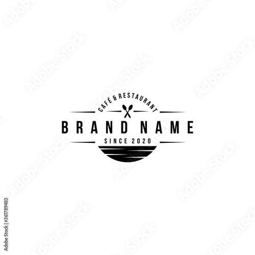 cafes and restaurants logo design vector