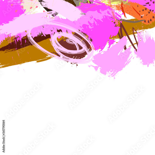 Abstract colourful paint brush and strokes, scribble lines pattern background. creative nice hand drawn and splash colours for your design. Nice tone colours fantasy stripes and grunge