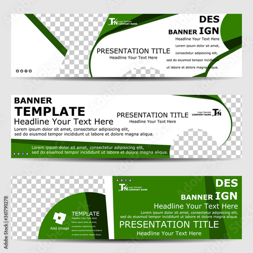 Horizontal banner template design.
Design a standard size and simple template for business and advertising.