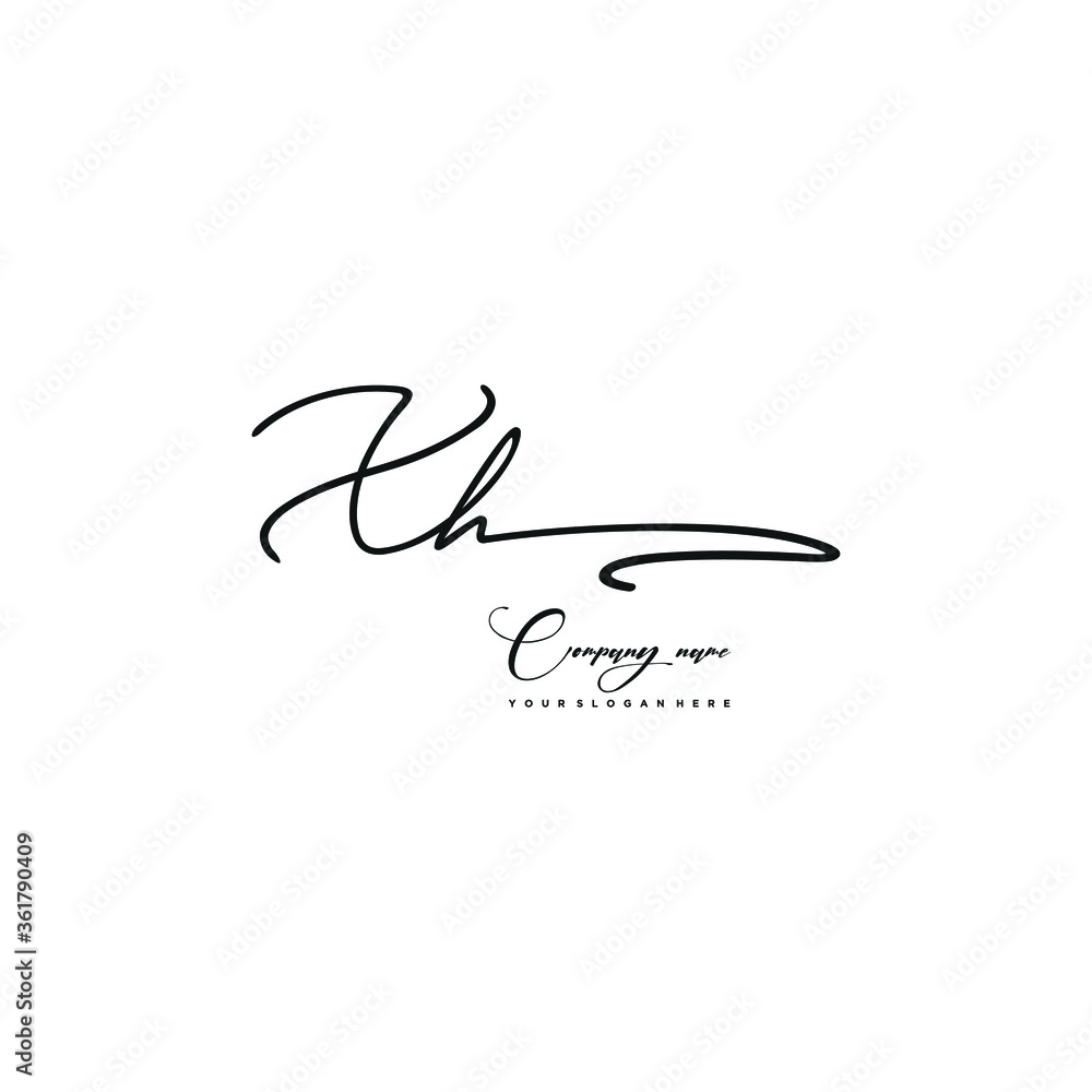 XH initials signature logo. Handwriting logo vector templates. Hand drawn Calligraphy lettering Vector illustration. XH initials signature logo. Handwriting logo vector templates. Hand drawn Calligraphy lettering Vector illustration.