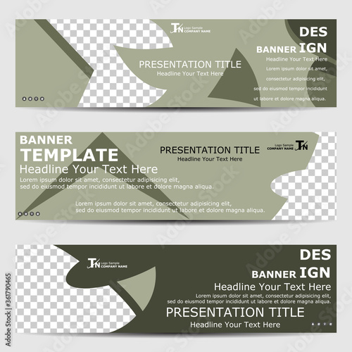 Horizontal banner template design.
Design a standard size and simple template for business and advertising.