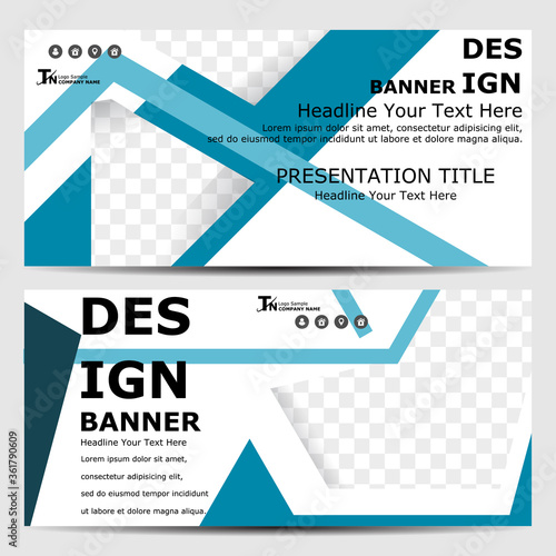 Horizontal banner template design.
Design a standard size and simple template for business and advertising.