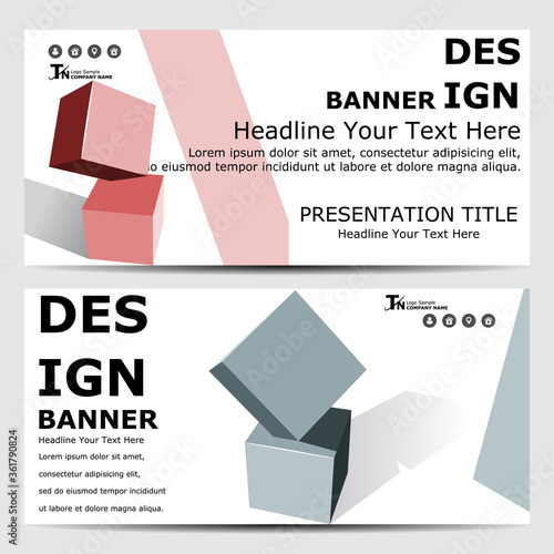 Horizontal banner template design.
Design a standard size and simple template for business and advertising.