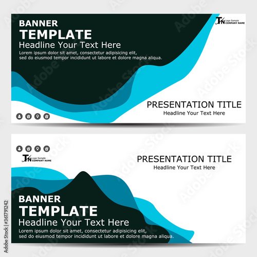 Horizontal banner template design.
Design a standard size and simple template for business and advertising.