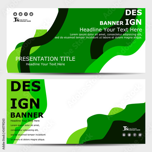 Horizontal banner template design.
Design a standard size and simple template for business and advertising.