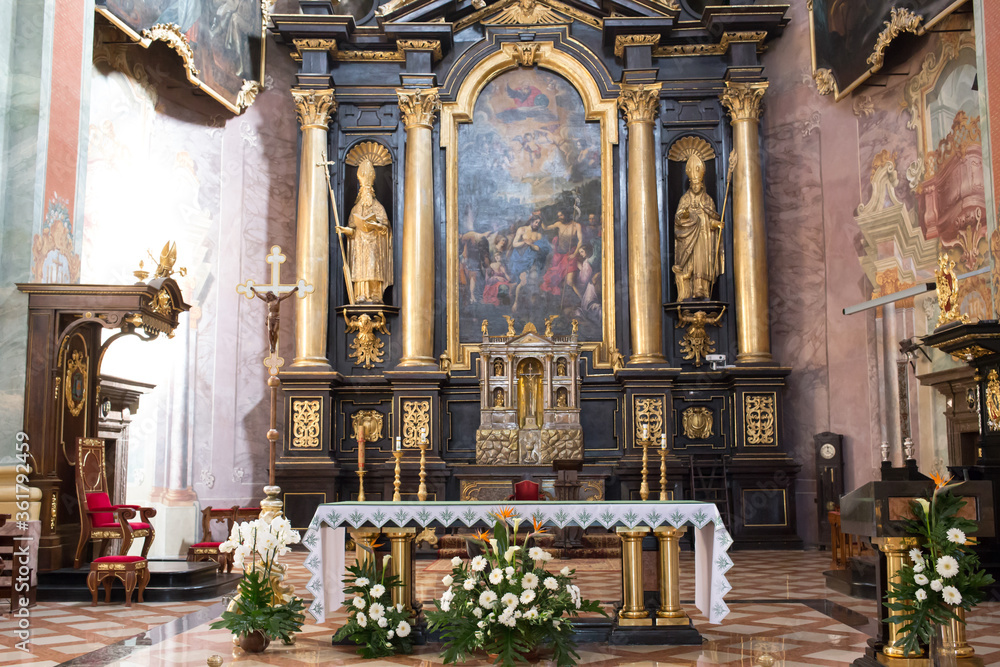 Obraz premium Inside Catholic church.