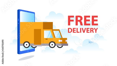 Free delivery with phone. Online shopping.
