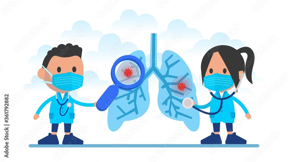 Scientists and doctors study Coronavirus and its effect on the human body. Human lungs.
Scientists and doctors study Coronavirus and its effect on the human body. Human lungs.