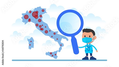 Virus outbreaks in the Italy.
