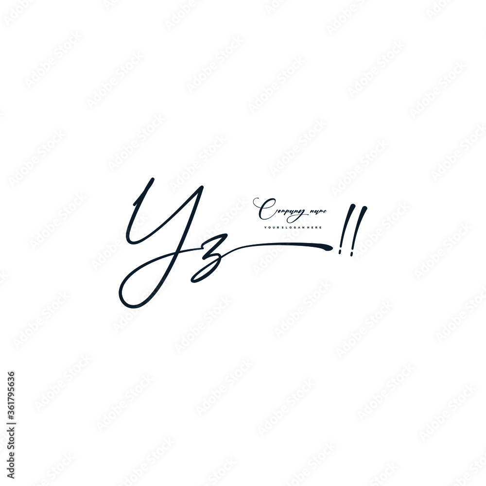 YZ initials signature logo. Handwriting logo vector templates. Hand drawn Calligraphy lettering Vector illustration.
YZ initials signature logo. Handwriting logo vector templates. Hand drawn Calligraphy lettering Vector illustration.