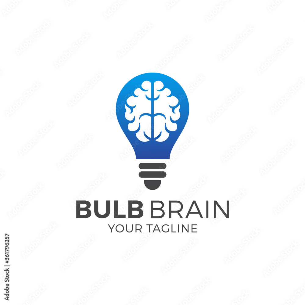 brain bulb icon symbol design. creative idea logo designs template brain bulb icon symbol design. creative idea logo designs template