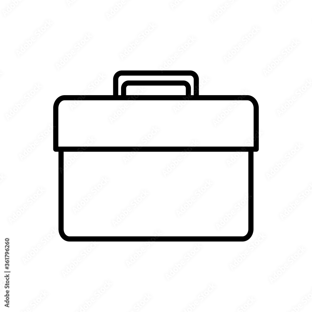tools box line style icon design of Construction working maintenance workshop repairing progress labor and industrial theme Vector illustration tools box line style icon design of Construction working maintenance workshop repairing progress labor and industrial theme Vector illustration