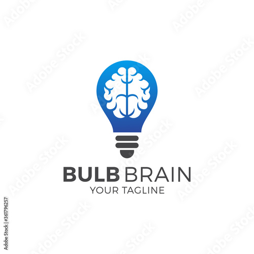 brain bulb icon symbol design. creative idea logo designs template
