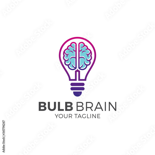 brain bulb icon symbol design. creative idea logo designs template © Jukyelabs