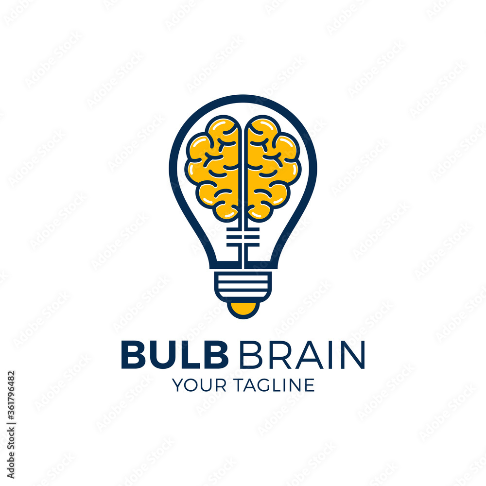 brain bulb icon symbol design. creative idea logo designs template brain bulb icon symbol design. creative idea logo designs template