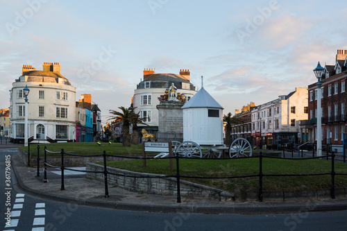 St George 3rds Statue and Bathing Machine Weymouth Seafront
