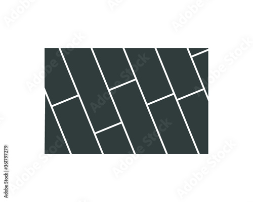 Wood  floor icon. Vector wood floor illustration. 