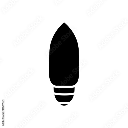 mercury bulb light icon, silhouette style