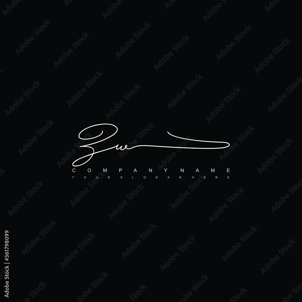 ZW initials signature logo. Handwriting logo vector templates. Hand drawn Calligraphy lettering Vector illustration.
ZW initials signature logo. Handwriting logo vector templates. Hand drawn Calligraphy lettering Vector illustration.
