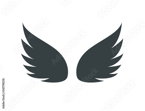 Wings icon. Vector wings vector design. 