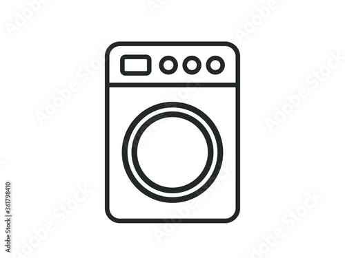 Washing machine icon. mashing machine vector illustration. 