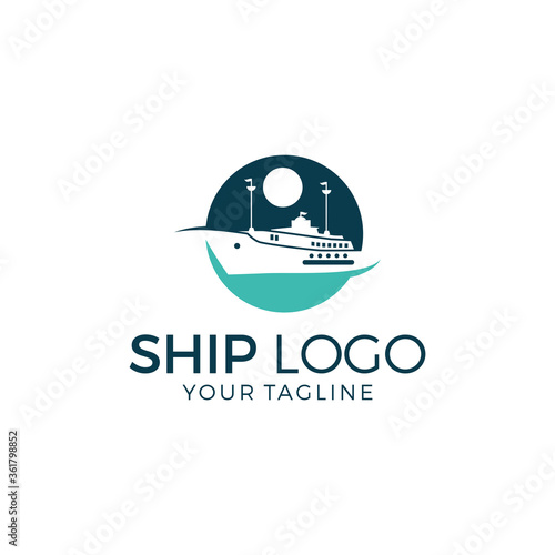Ship Logo Template Vector Illustration