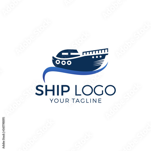 Ship Logo Template Vector Illustration