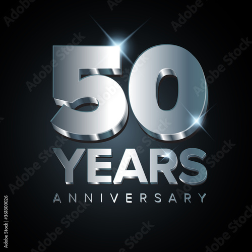 50 years anniversary card template