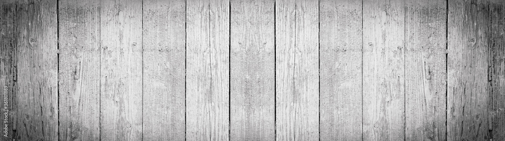 Fototapeta premium old white gray grey painted rustic bright light wooden texture - wood background banner panorama shabby