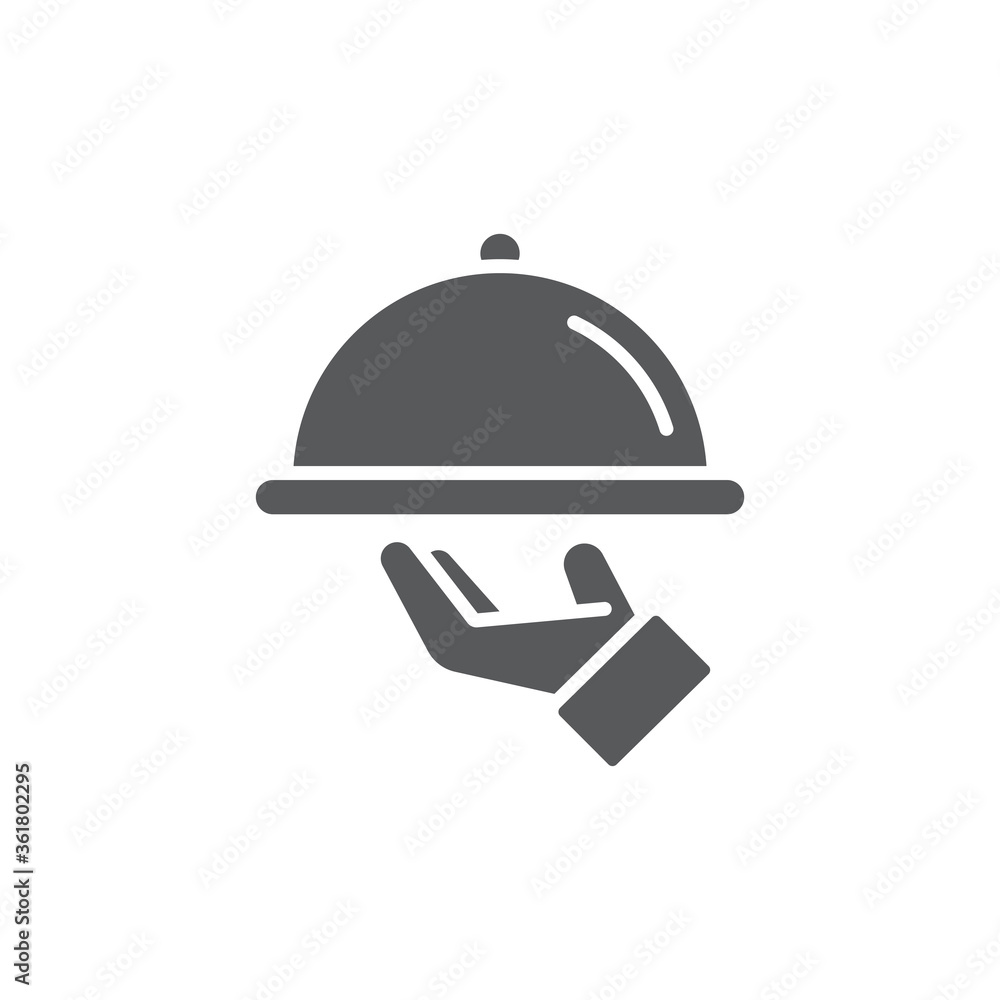 Restaurant waiter avatar vector icon isolated on white background Restaurant waiter avatar vector icon isolated on white background
