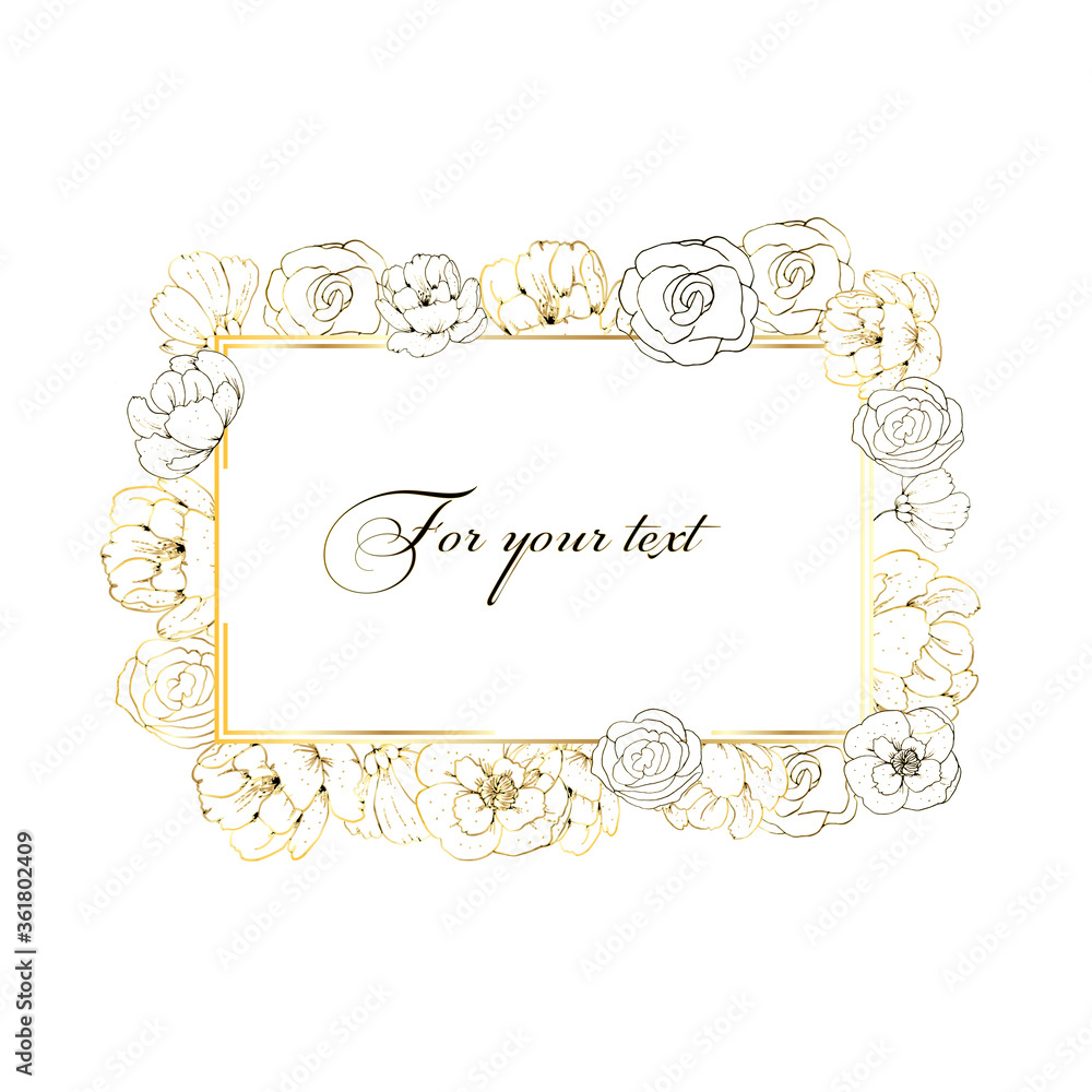 vector, gold frame vector, gold frame